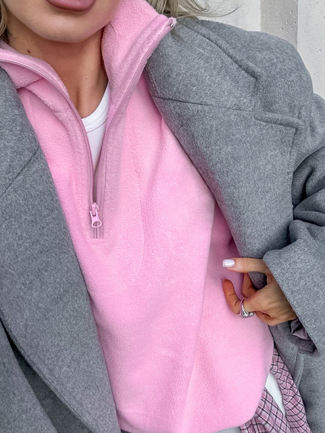 Quarter Zip Long Sleeve Sweatshirt