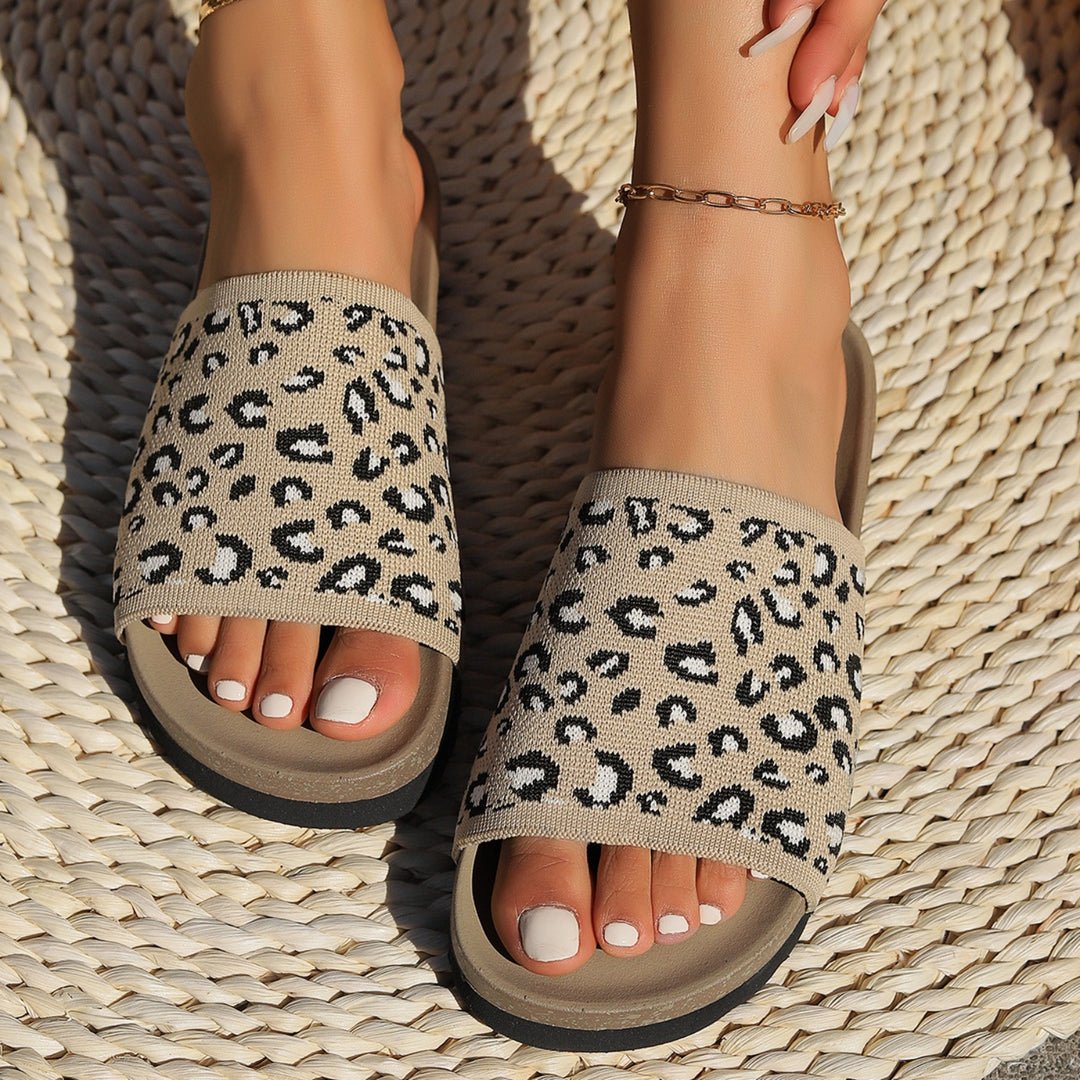 Leopard Open Toe Sandals